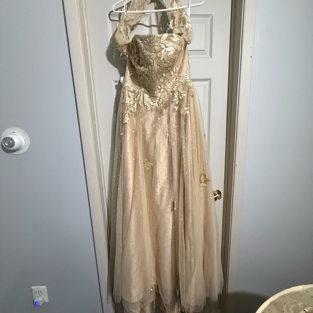 JJs House Gold Formal Dress